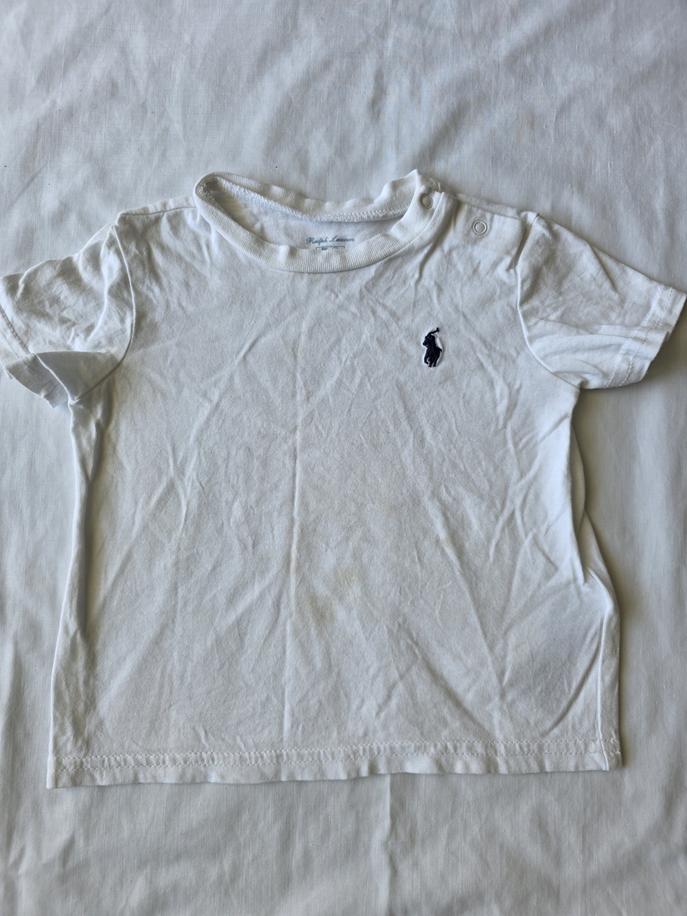 Ralph Lauren White Short Sleeve Tee with Navy Pony